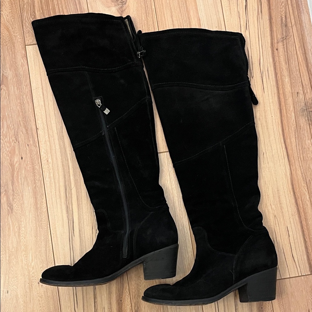 Elegant Black over the Knee tall Boots Alberto Fermani Italian